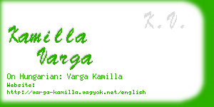 kamilla varga business card